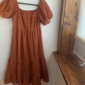 Burnt Orange dress from SHEIN, size M